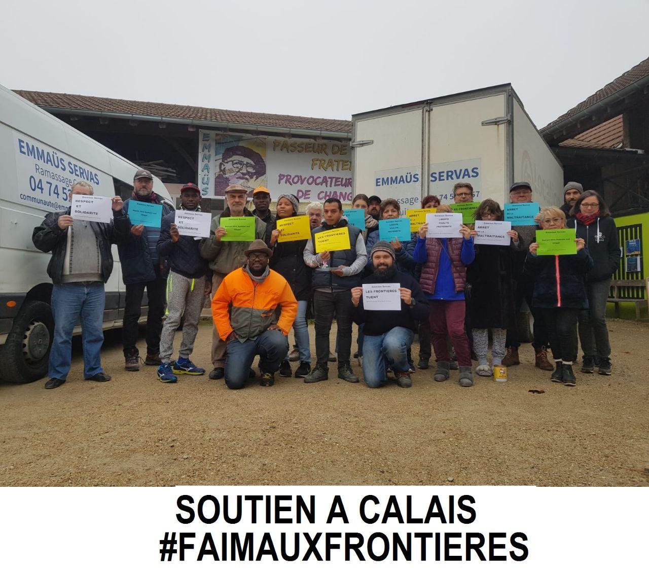 Soutien à Calais #FaimAuxFrontieres - Emmaus Bourg Servas